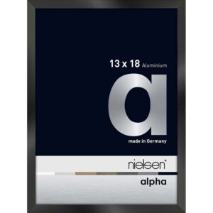 Alpha Noir anodisé brillant 13 x 18 cm