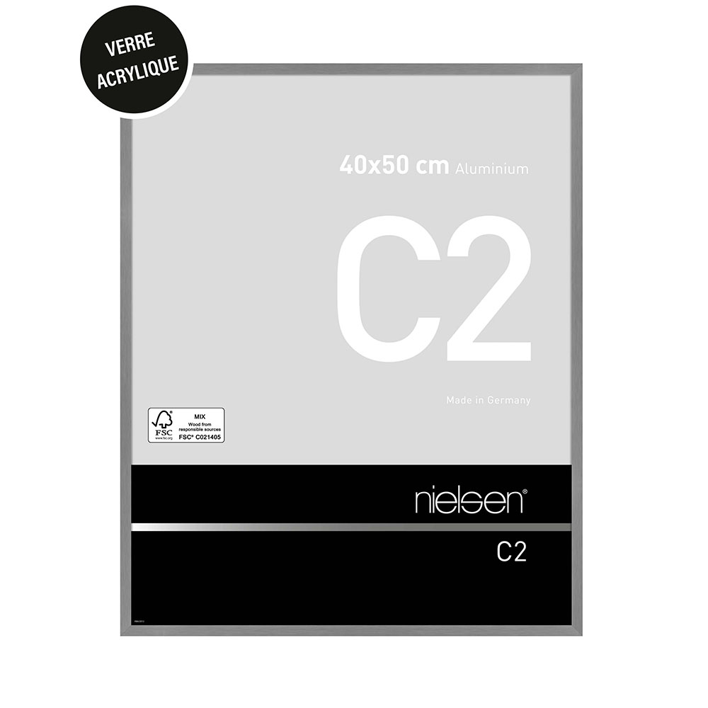 C2 Acryl 40x50 Gris Mat Brossé