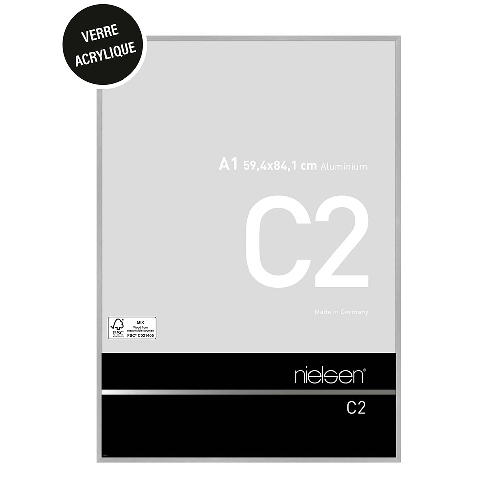 C2 Acryl 59,4x84,1 Argent Mat Brossé