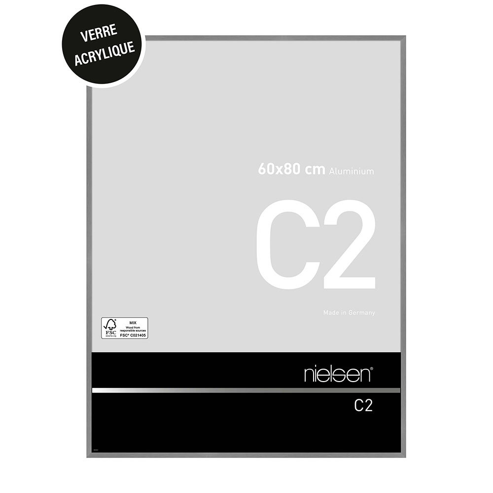 C2 Acryl 60x80 Gris Mat Brossé