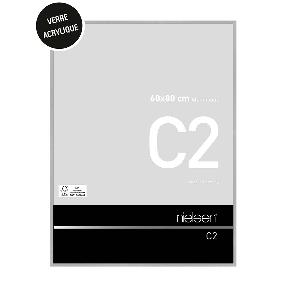 C2 Acryl 60x80 Argent Mat Brossé