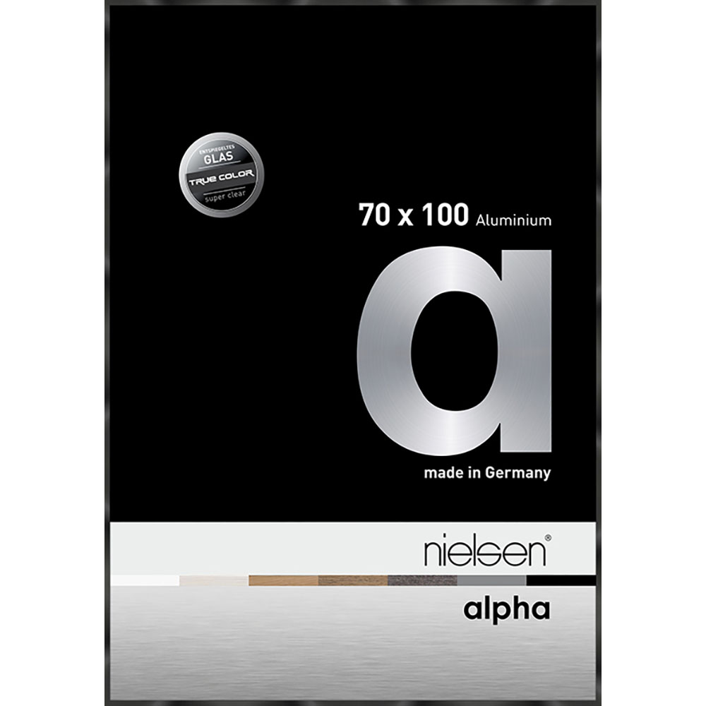 Alpha True Color Noir anodisé brillant 70 x 100 cm