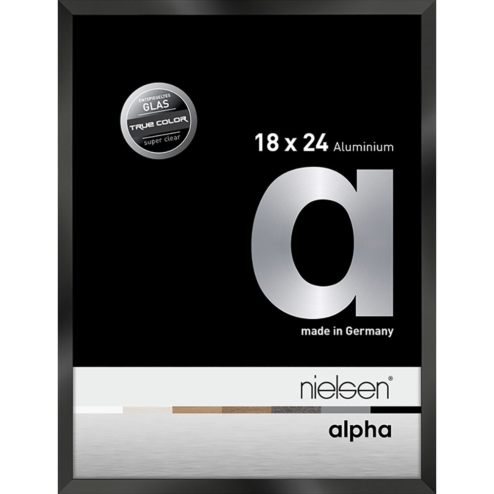 Alpha True Color Noir anodisé brillant 18 x 24 cm