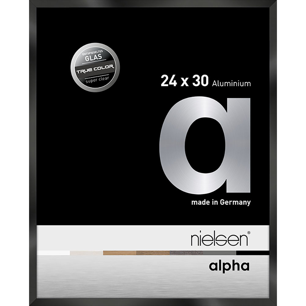 Alpha True Color Noir anodisé brillant 24 x 30 cm