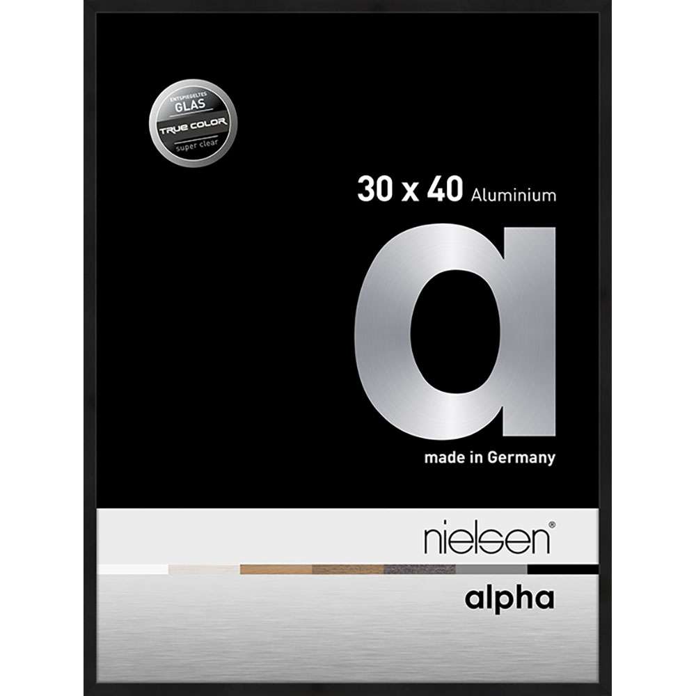 Alpha True Color Noir anodisé 30 x 40 cm