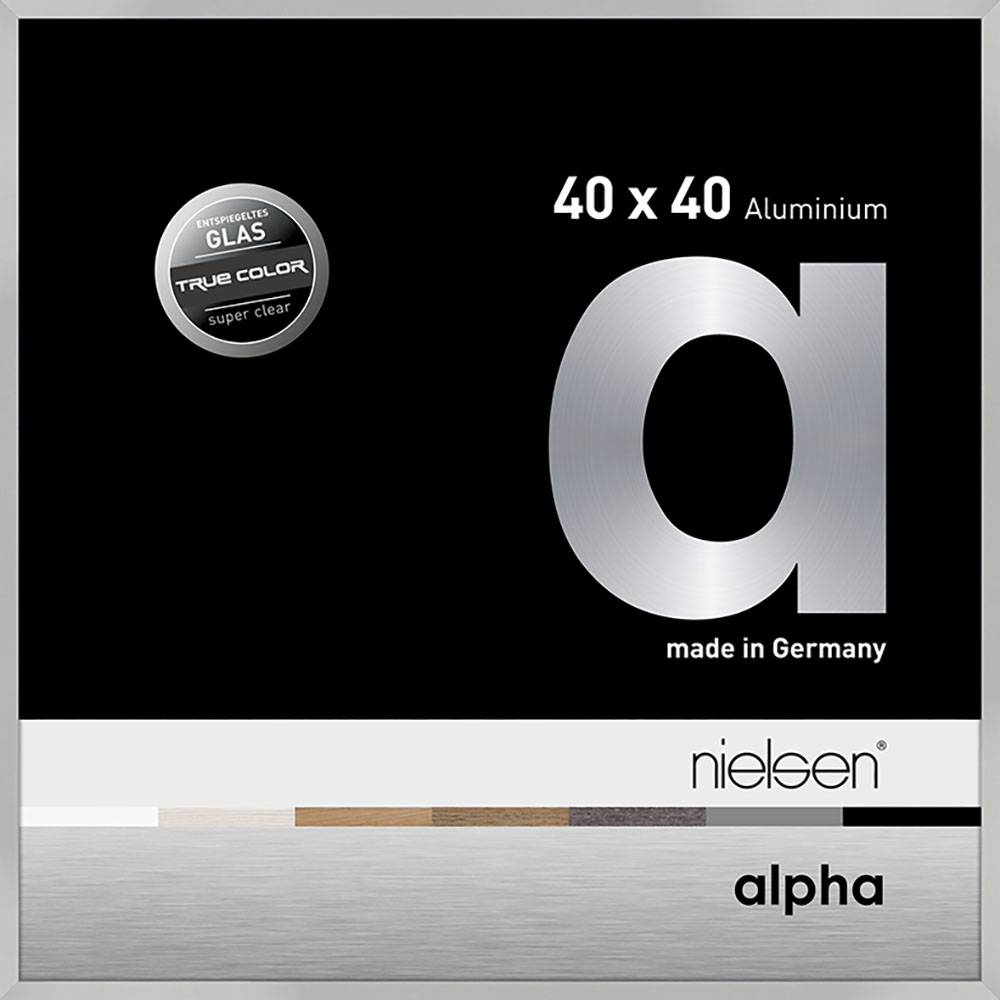 Alpha True Color Argent mat 40 x 40 cm