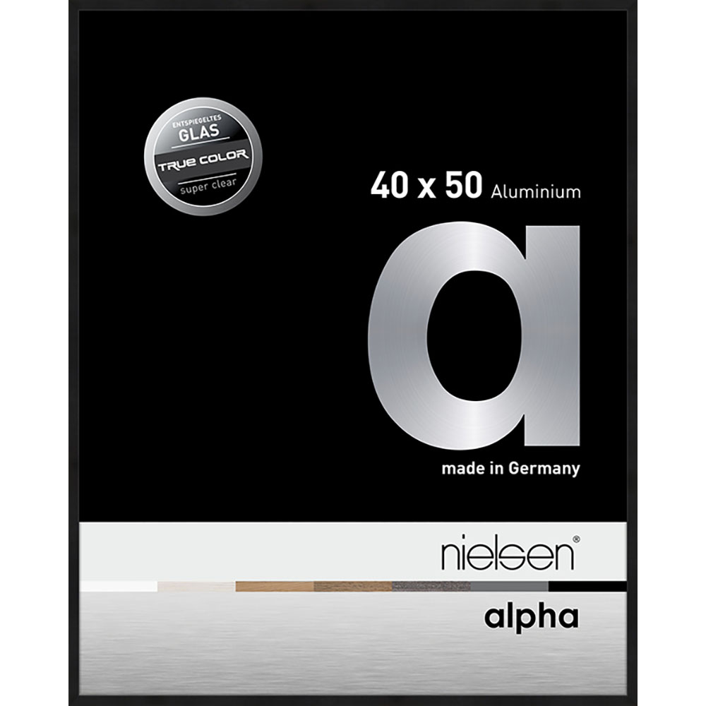 Alpha True Color Noir anodisé 40 x 50 cm