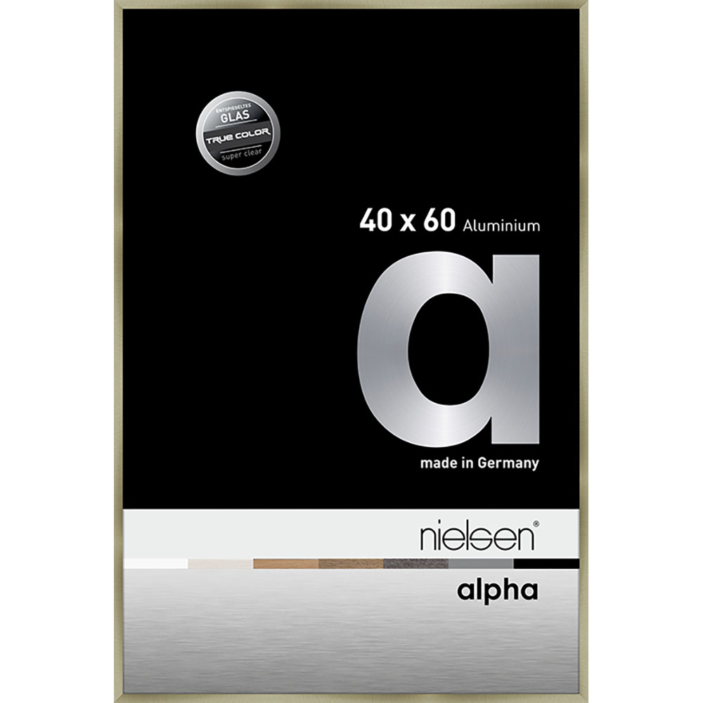 Alpha True Color Acier brossé 40 x 60 cm