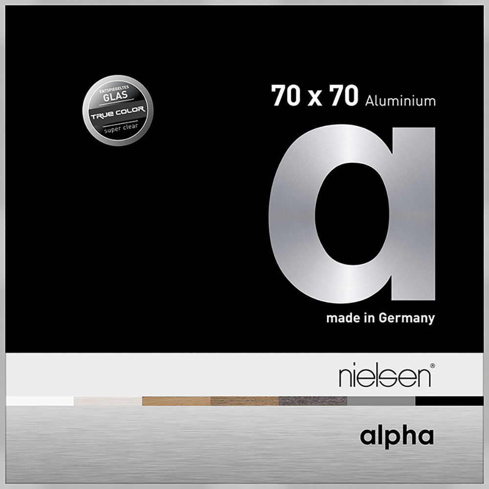 Alpha True Color Argent mat 70 x 70 cm