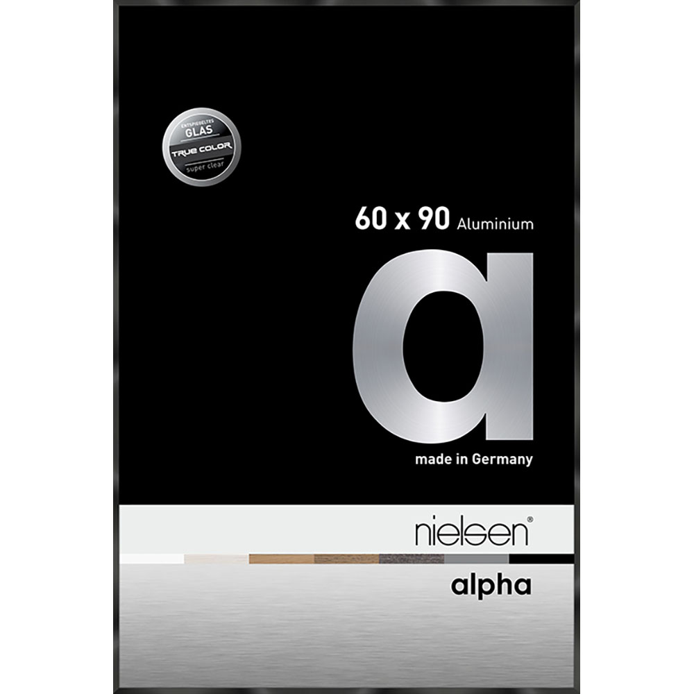 Alpha True Color Noir anodisé brillant 60 x 90 cm